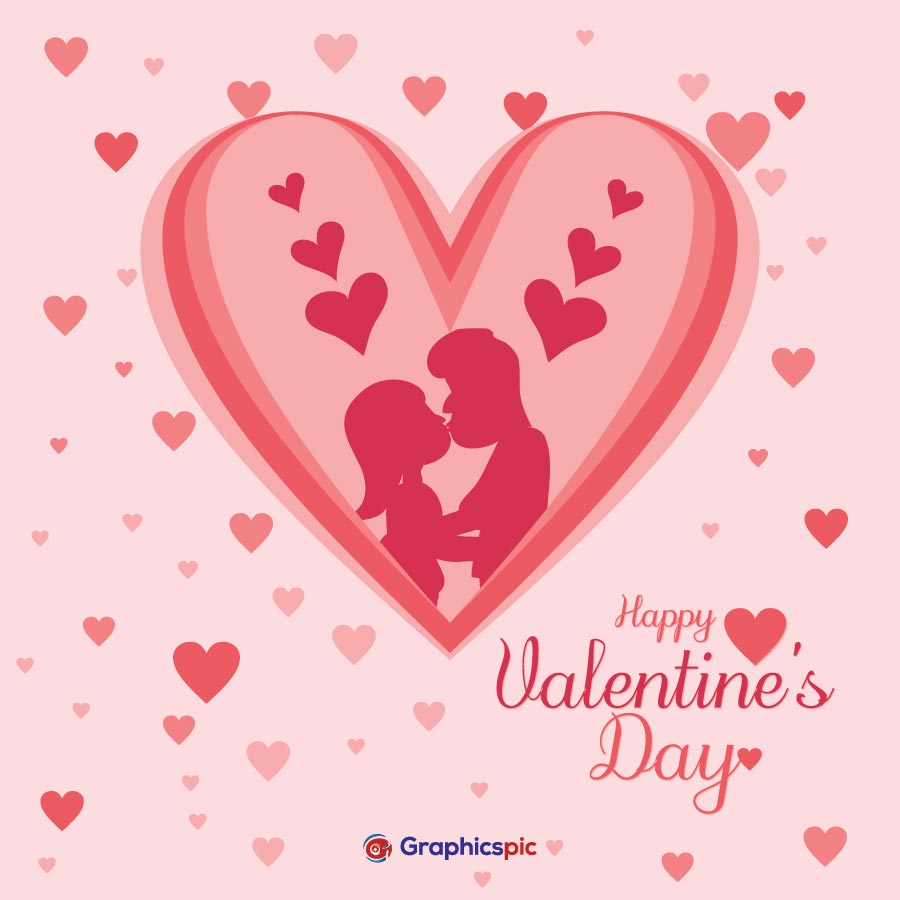 Happy valentine's day greeting background - Free Vector - Graphics Pic