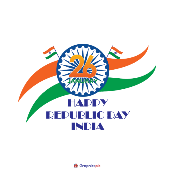 Happy republic day India - free vector - Graphics Pic