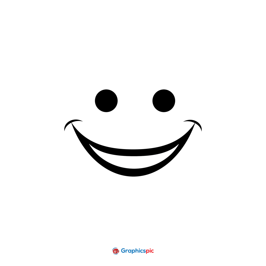 Happy smiling face icon - free vector - Graphics Pic