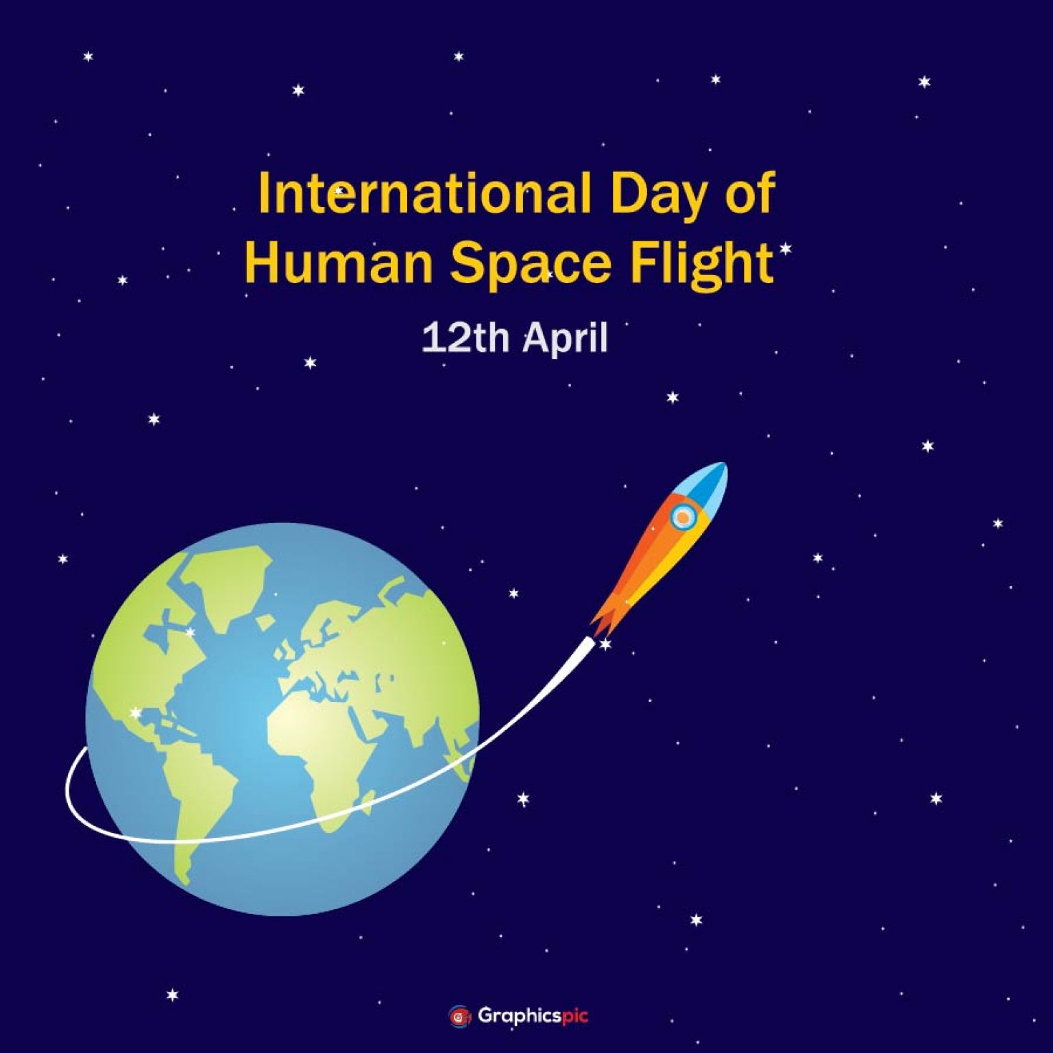 international-day-of-human-space-flight-with-rocket-earth-picture-free-vector-graphics-pic