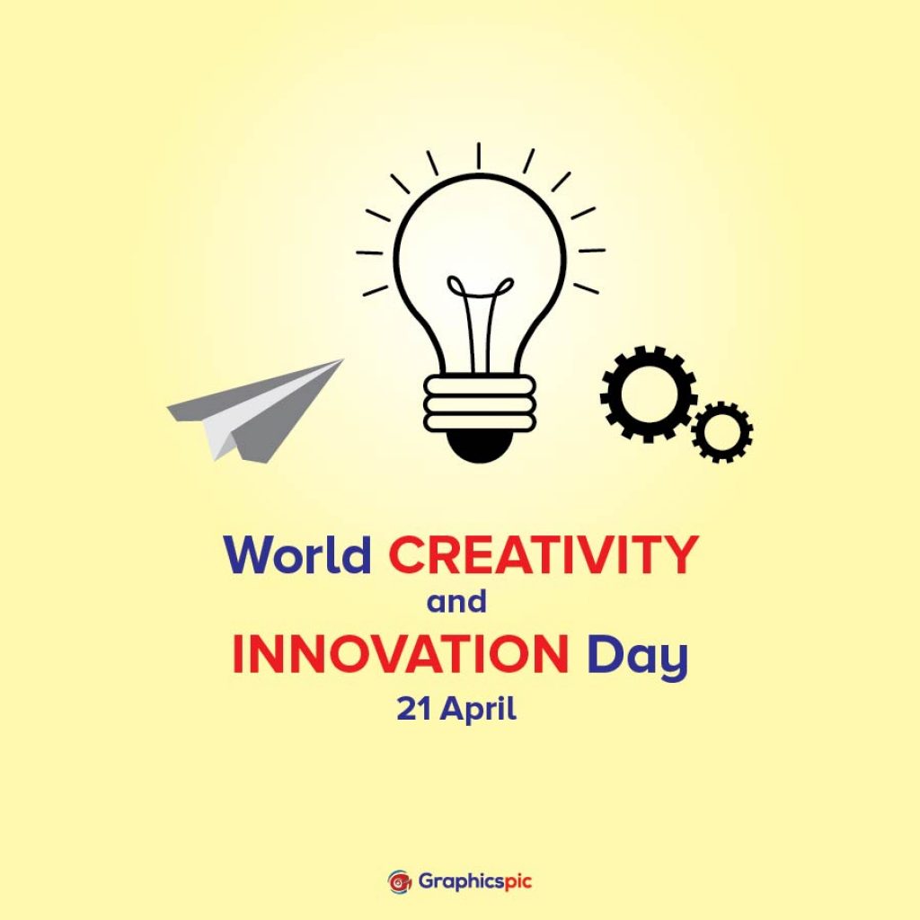 creativity-and-innovation-day-with-yellow-background-free-vector