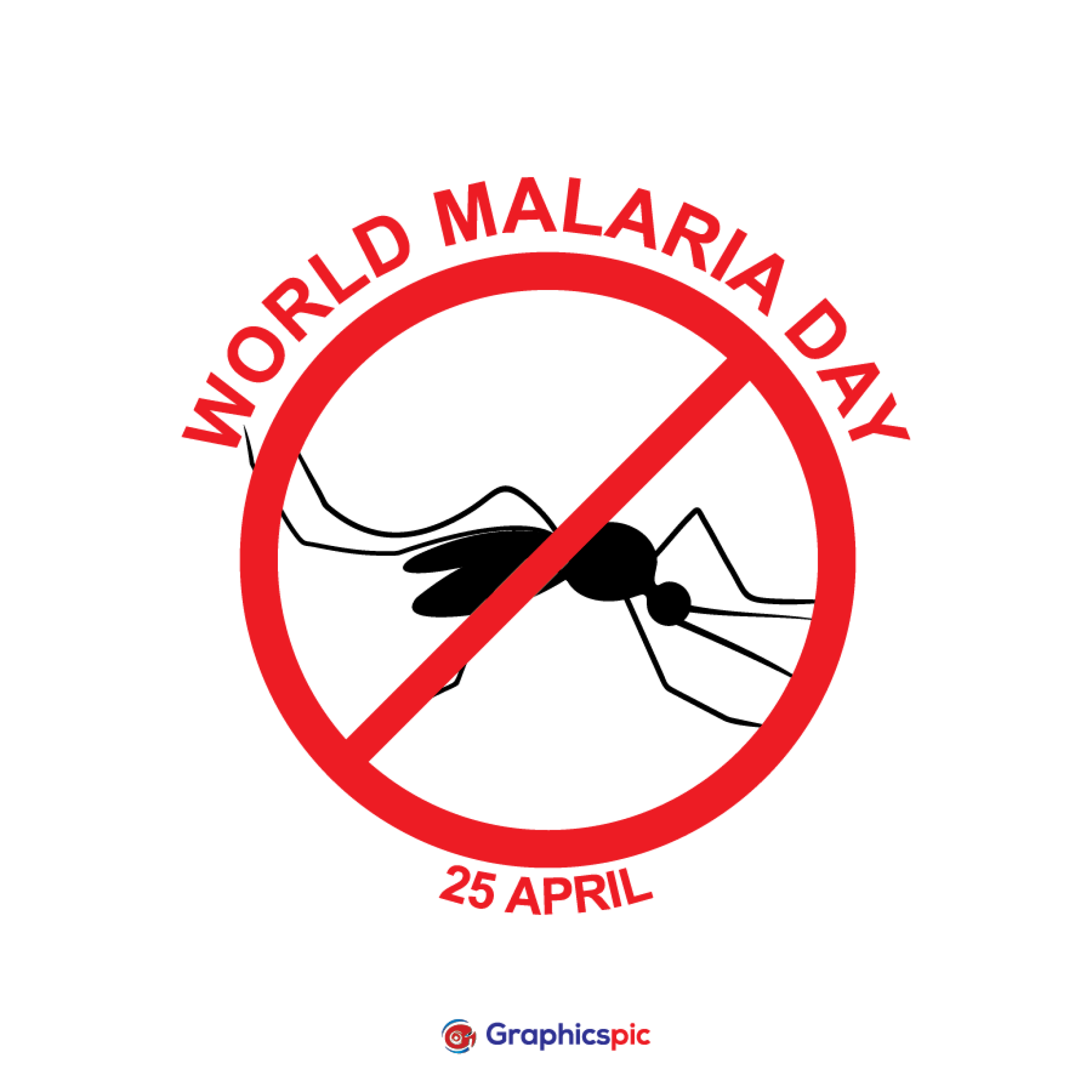 World Malaria Day logo icon illustration free vector Graphics Pic