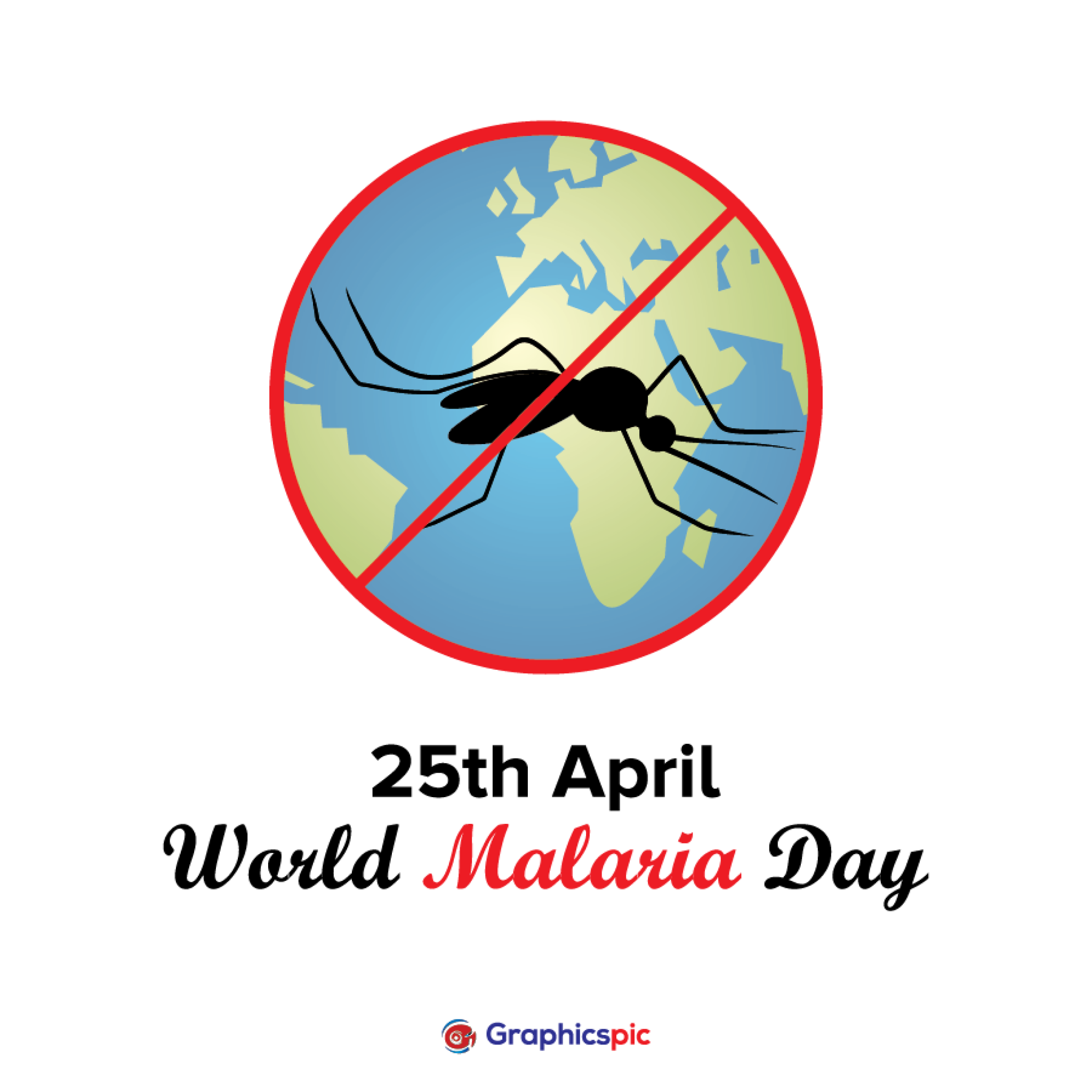 World Malaria Day logo icon design illustration free vector