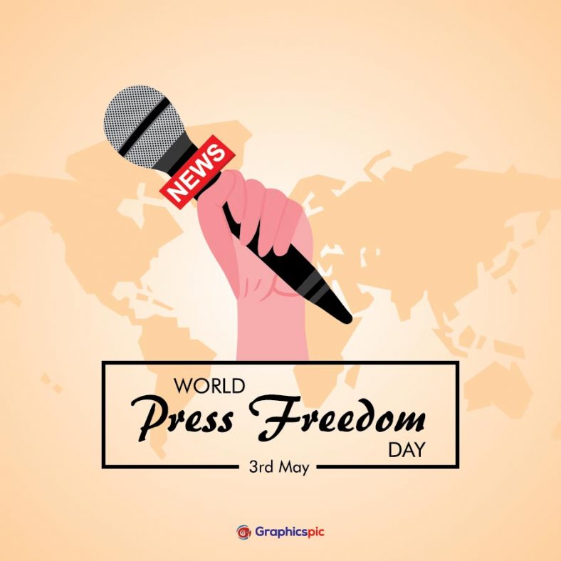 World press freedom day with world map background illustration – Free ...