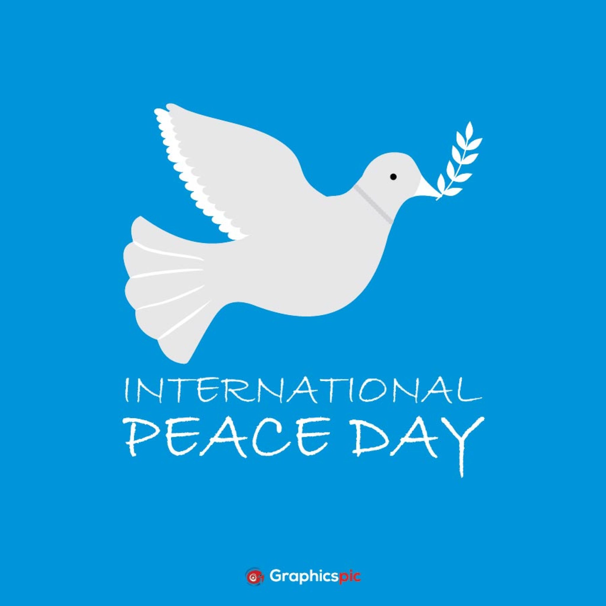 International Peace Day Blue Background – Free Vector - Graphics Pic