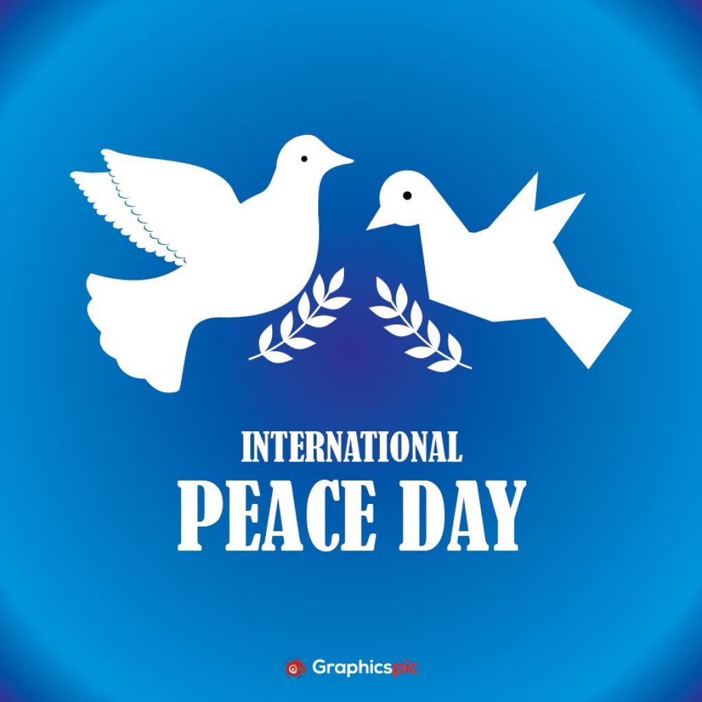 Dove peace day flat design illustration - Free Vector - Graphics Pic