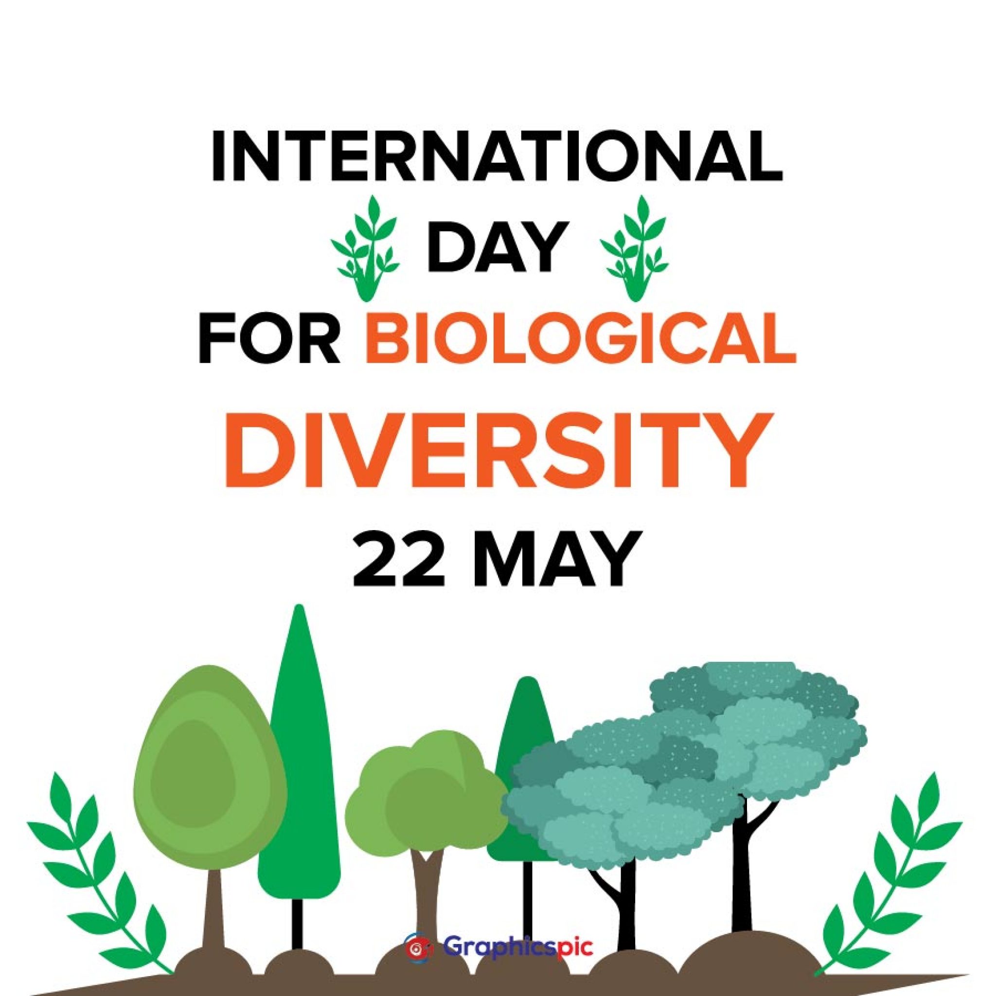 International Day for Biological Diversity, 22 May image free vector
