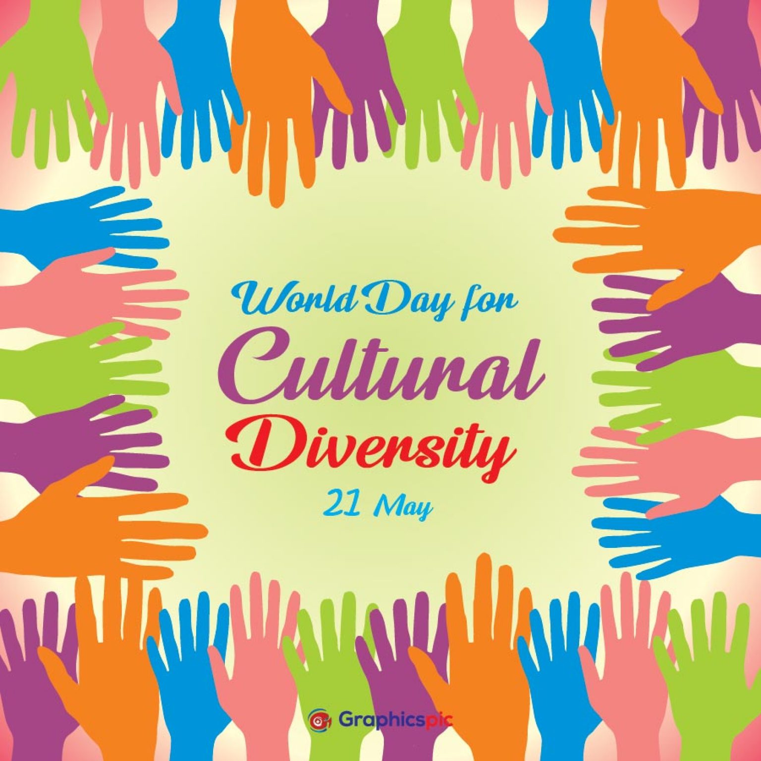 World Day for Cultural Diversity, 21 May background Free vector