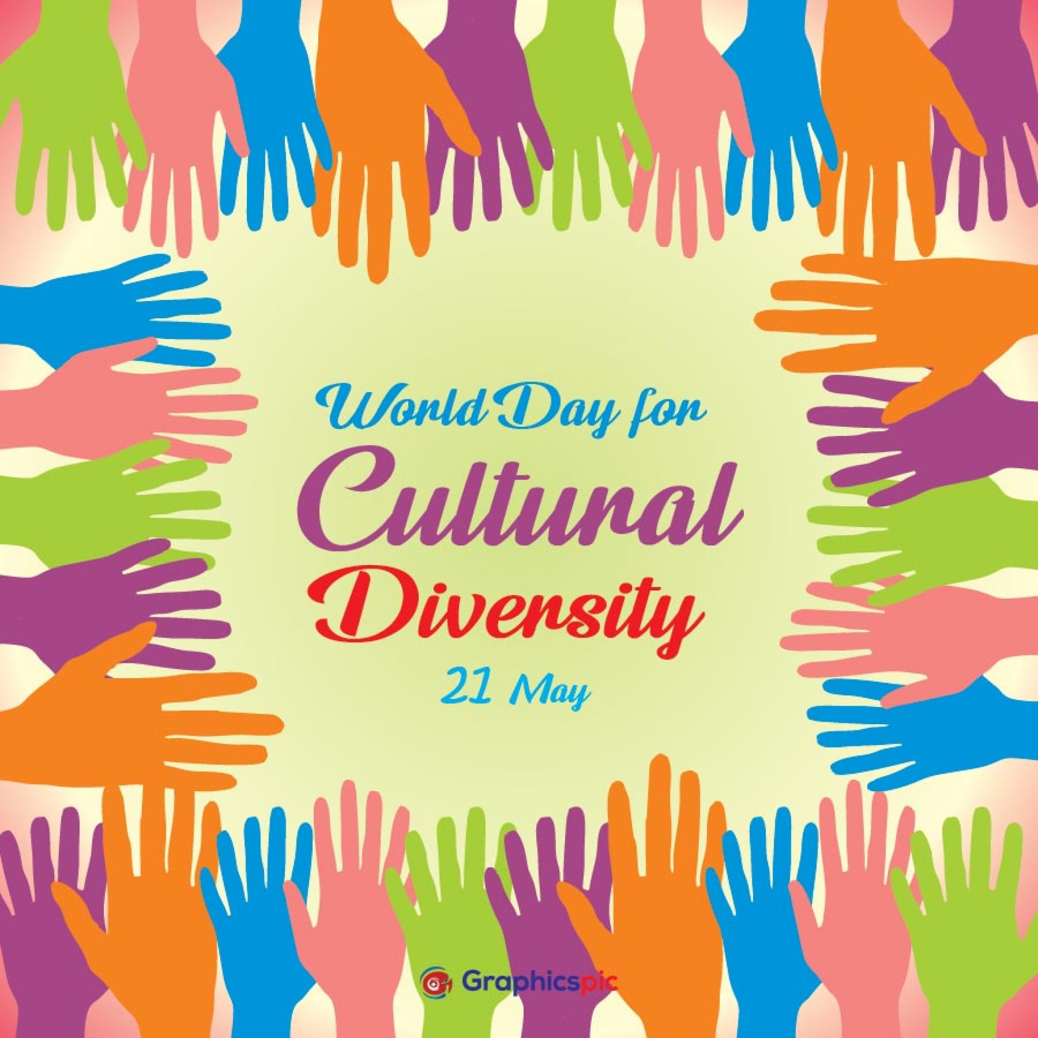 World Day for Cultural Diversity, 21 May background - Free vector