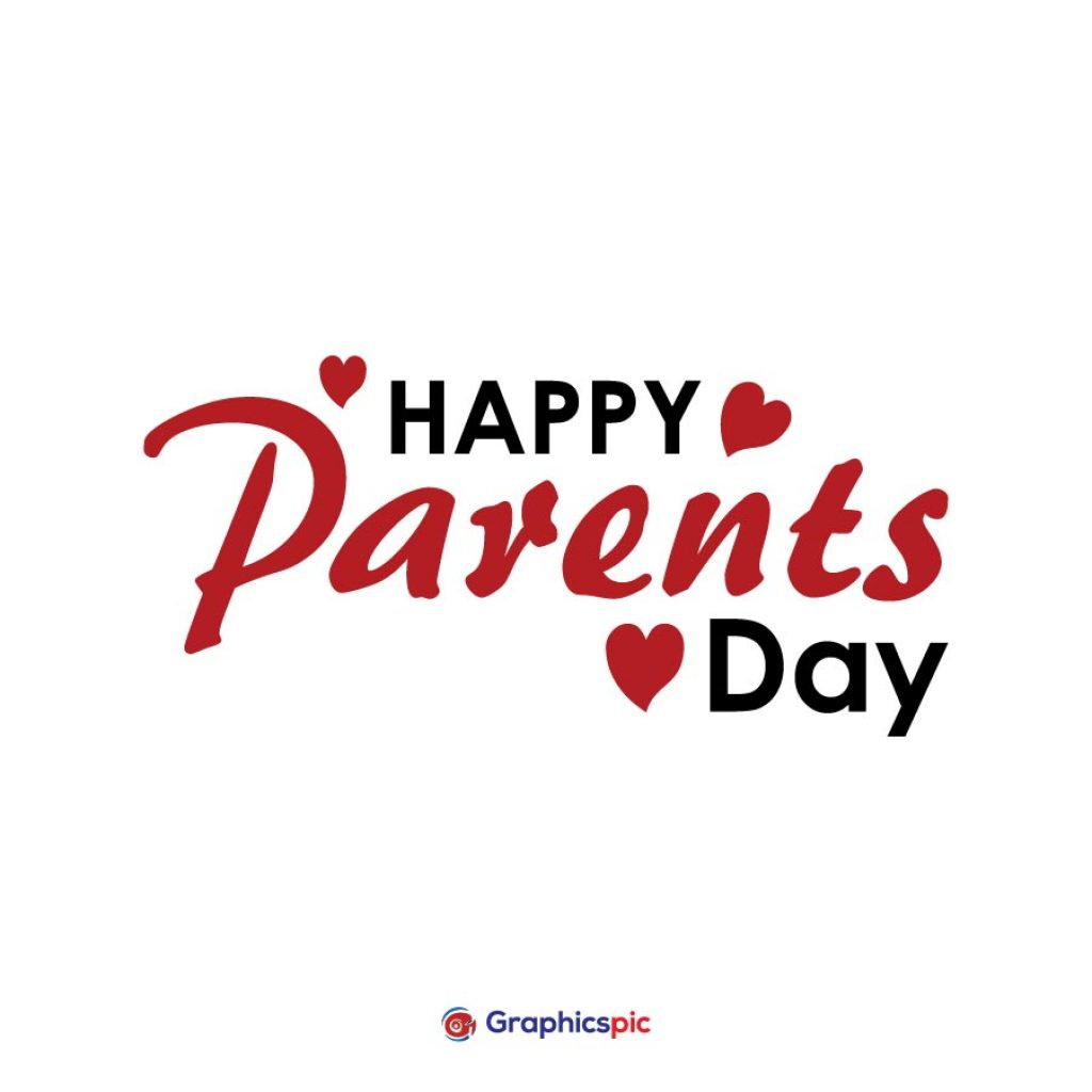 Happy Parents Day Typography free vector Graphics Pic