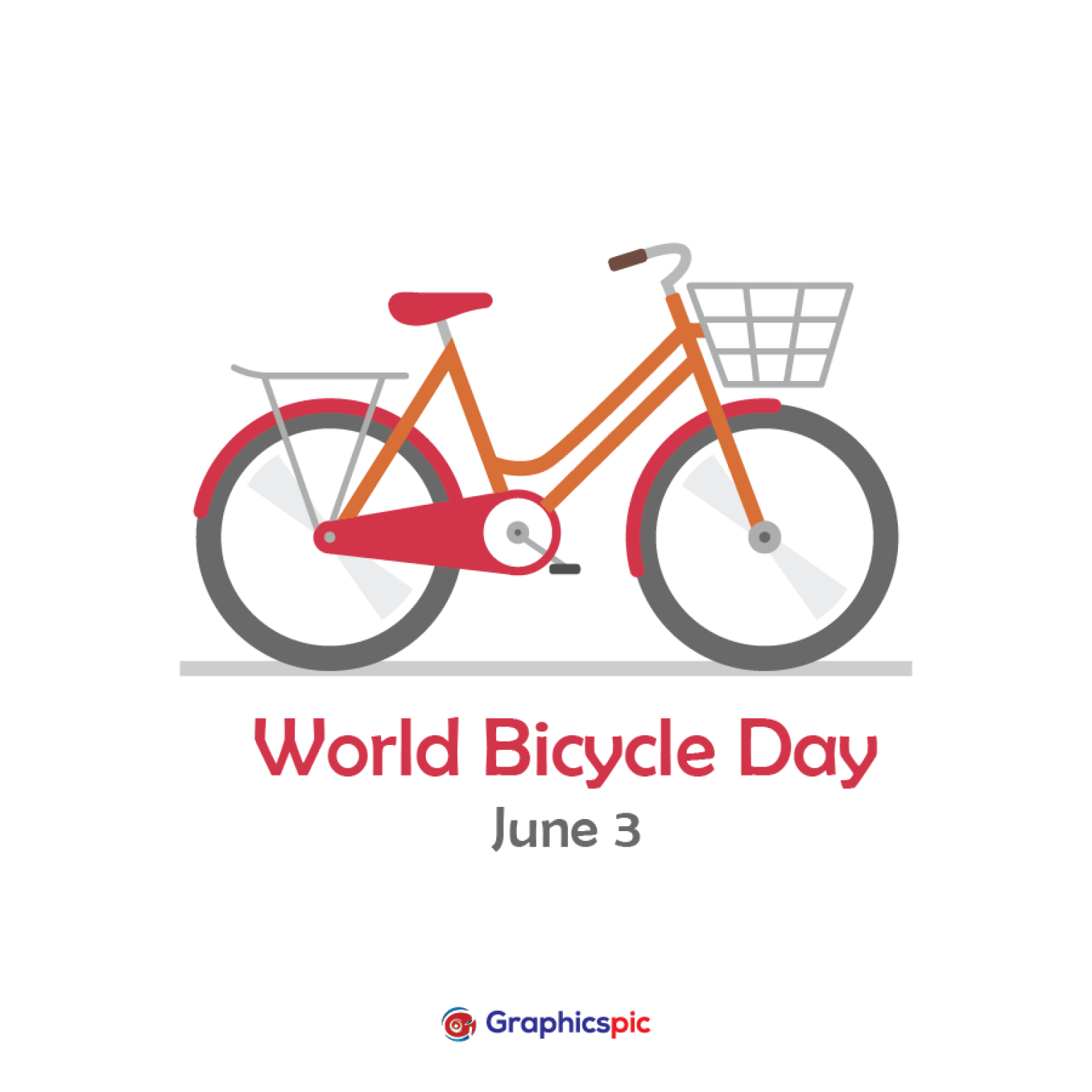 Vector Illustration of World Bicycle Day on June 3 icon free vector