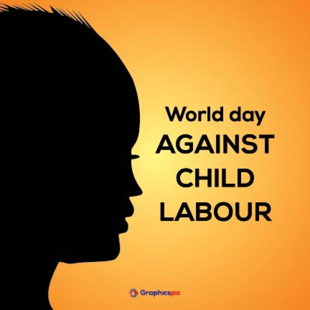 Vector illustration of world day against child labour poster - Free ...