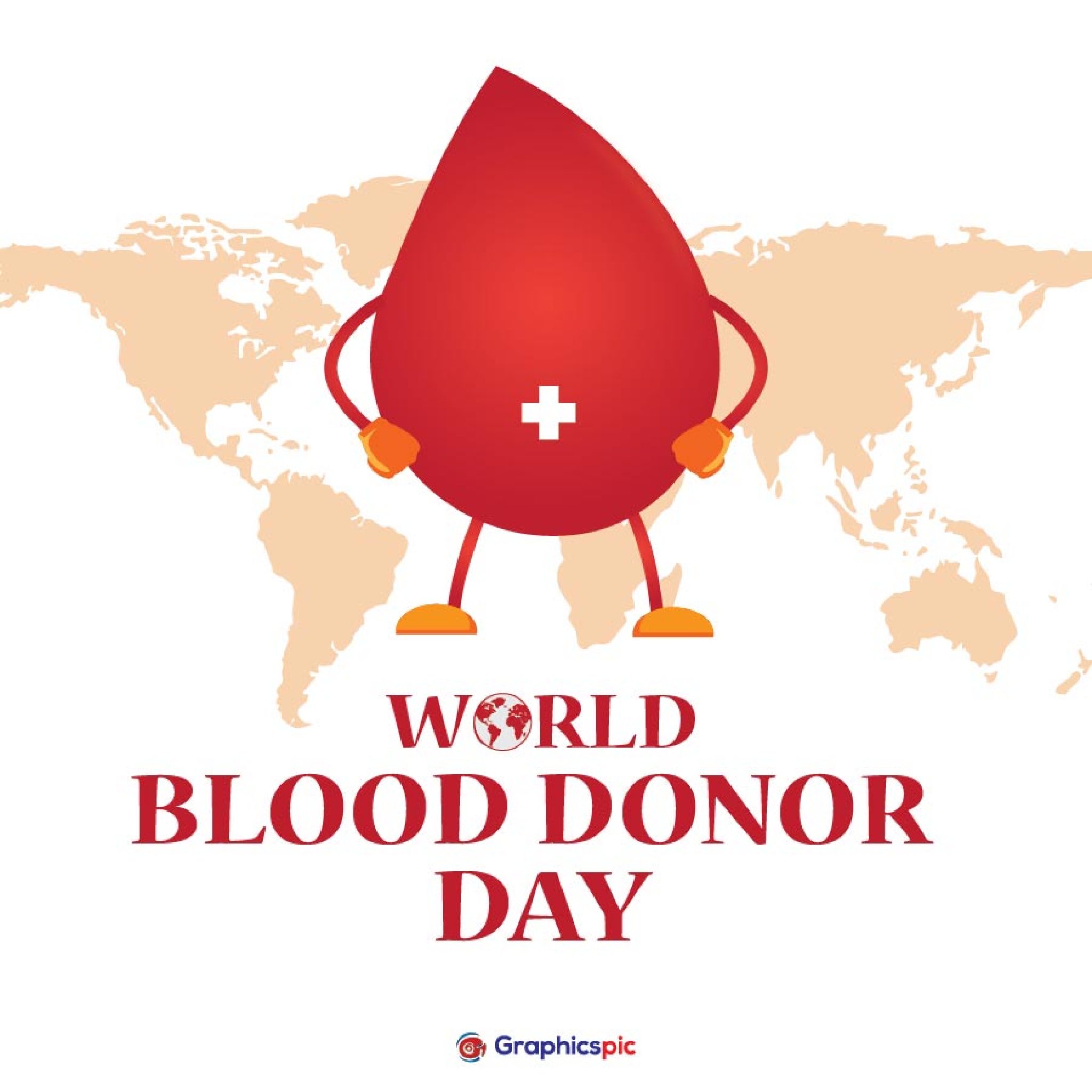 World blood donor day illustration free vector background - Graphics Pic