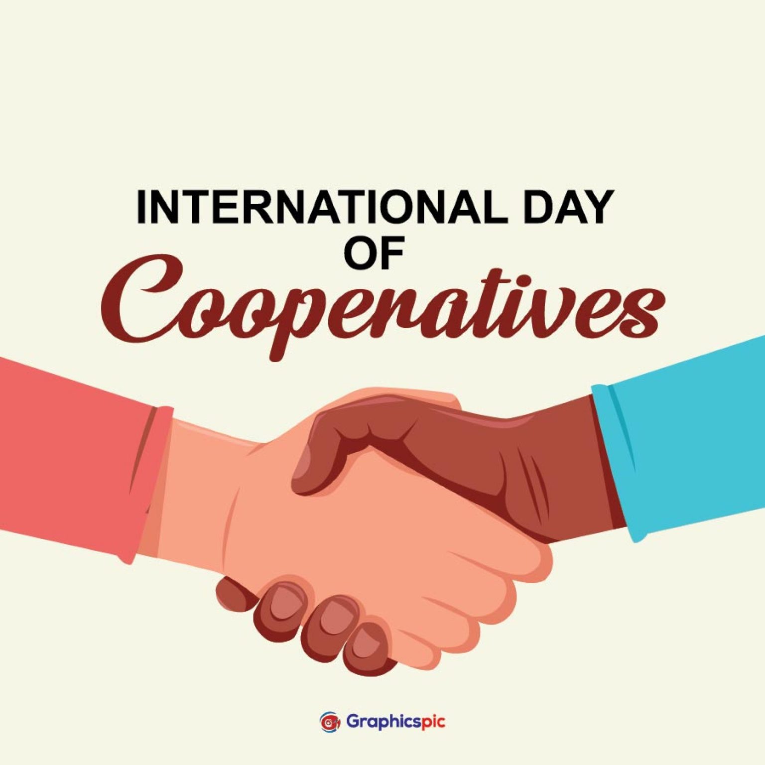 International Day of Cooperatives vector. Cooperation of people