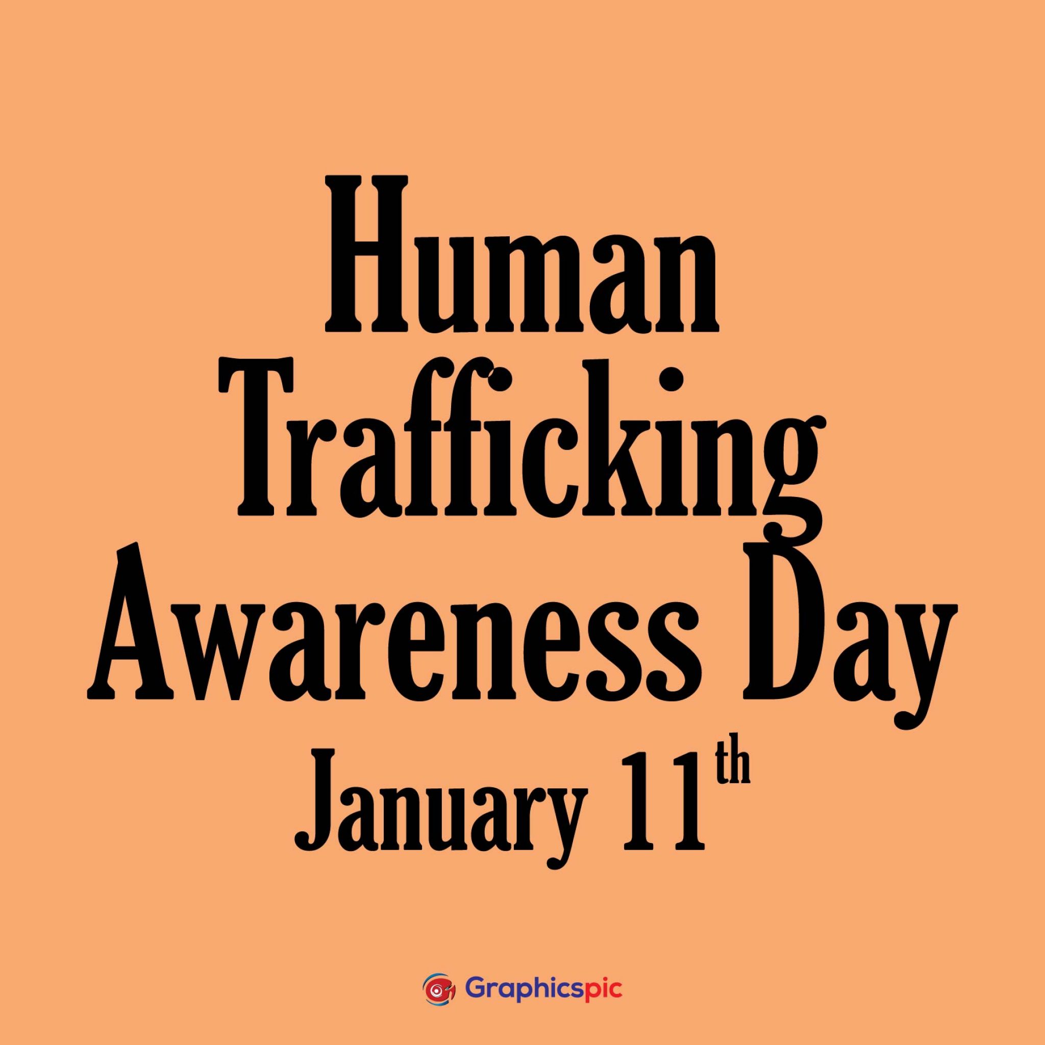January 11th, National Human trafficking Awareness Day Vector