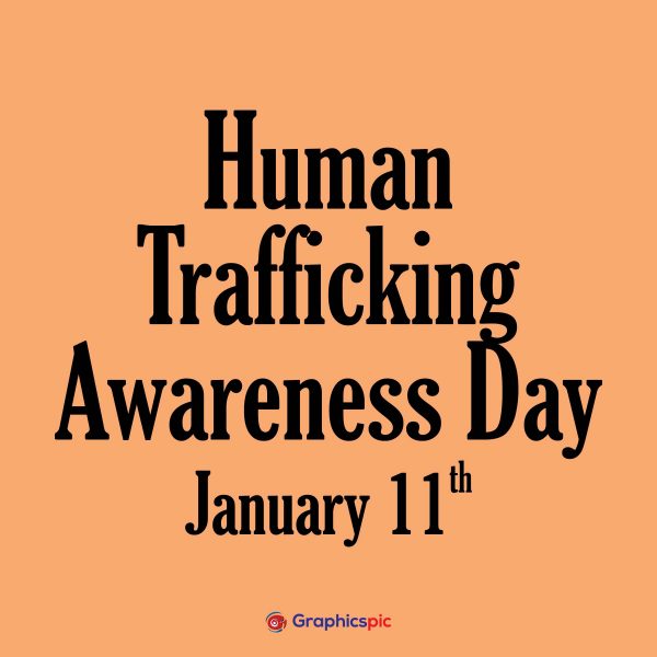 January 11th, National Human trafficking Awareness Day Vector ...