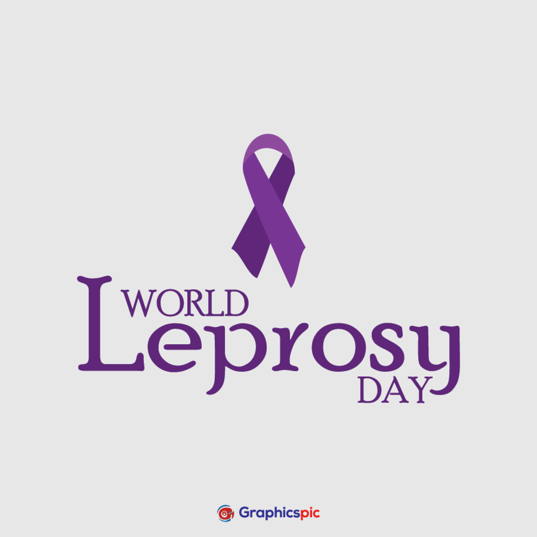 Vector illustration on the theme of World Leprosy Day typography poster