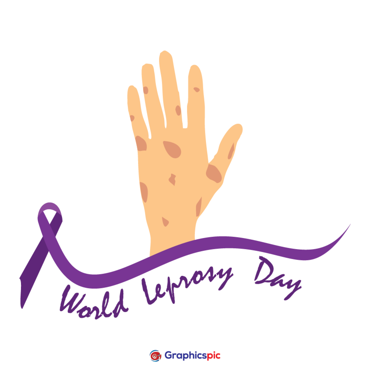 Vector illustration on the theme of World Leprosy Day poster design