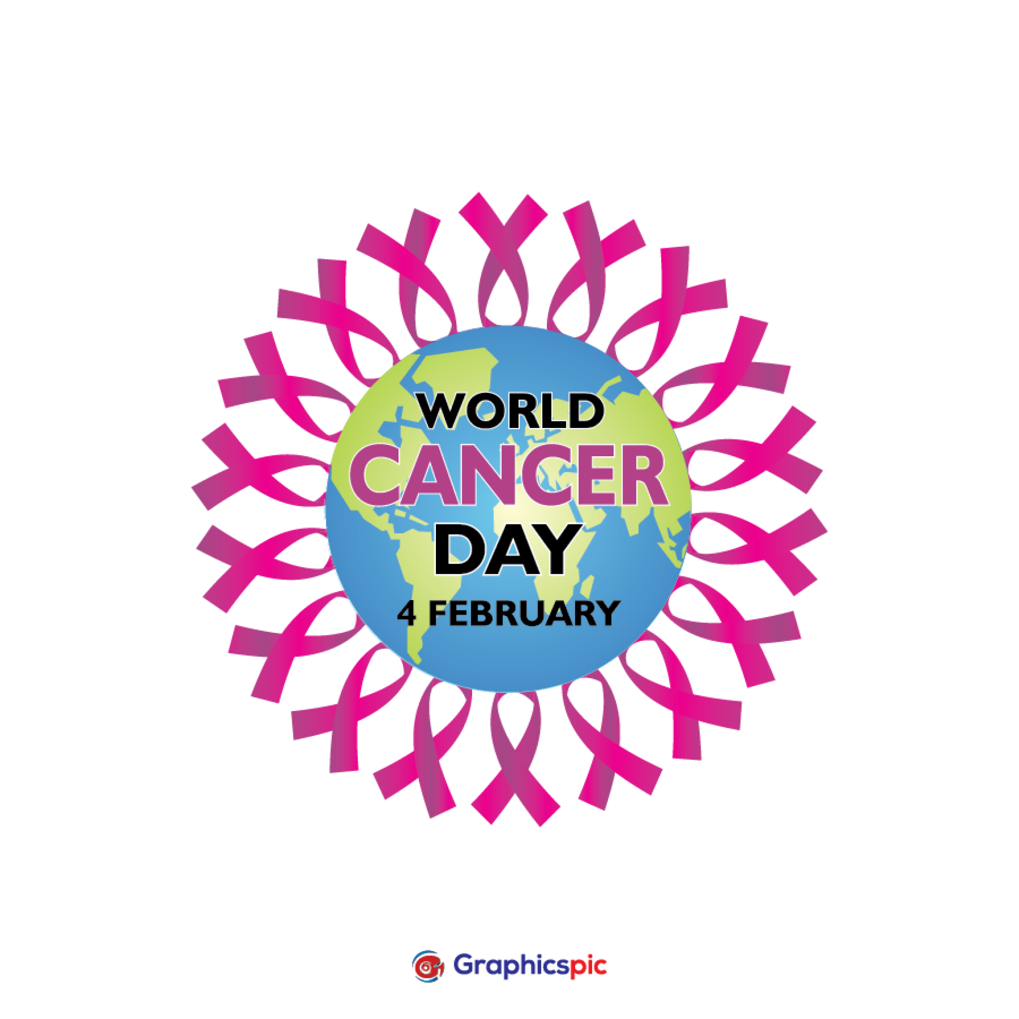 World cancer day design with awareness ribbons illustration photo