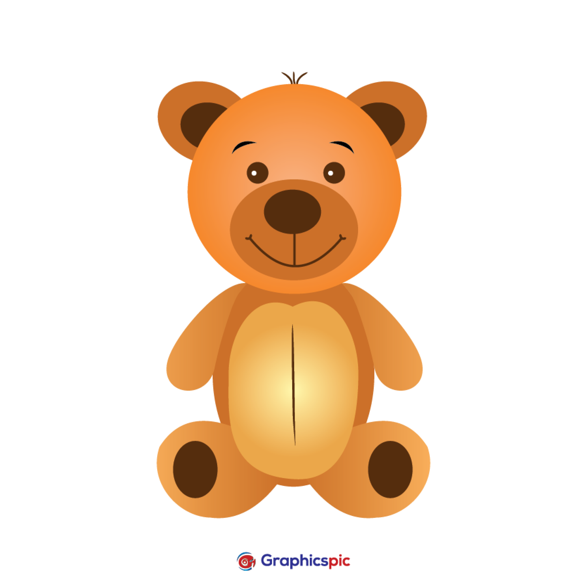 Teddy bear Cartoon symbol vector image - free vector - Graphics Pic