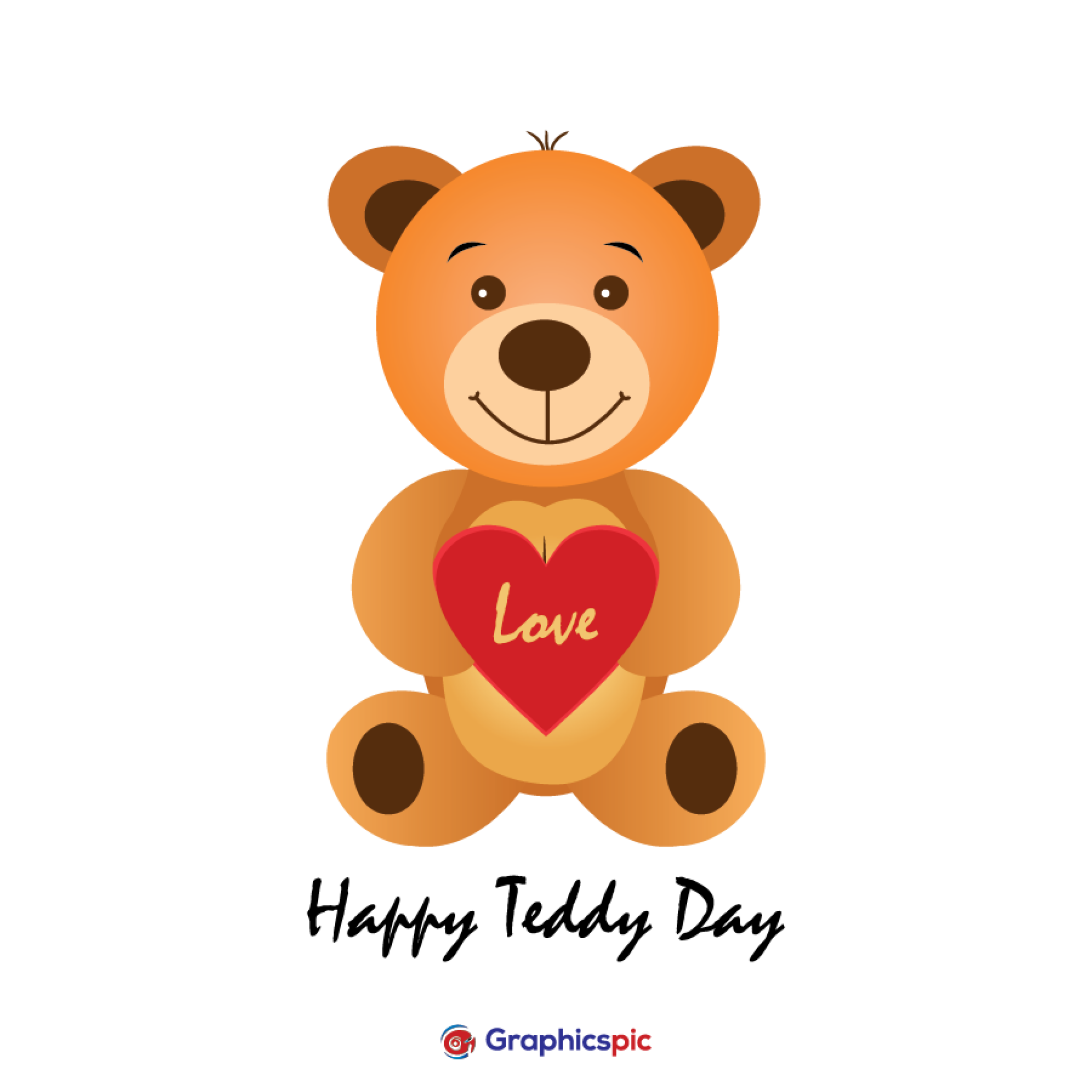 Happy teddy Day Creative poster Design Greetings Card illustration pic