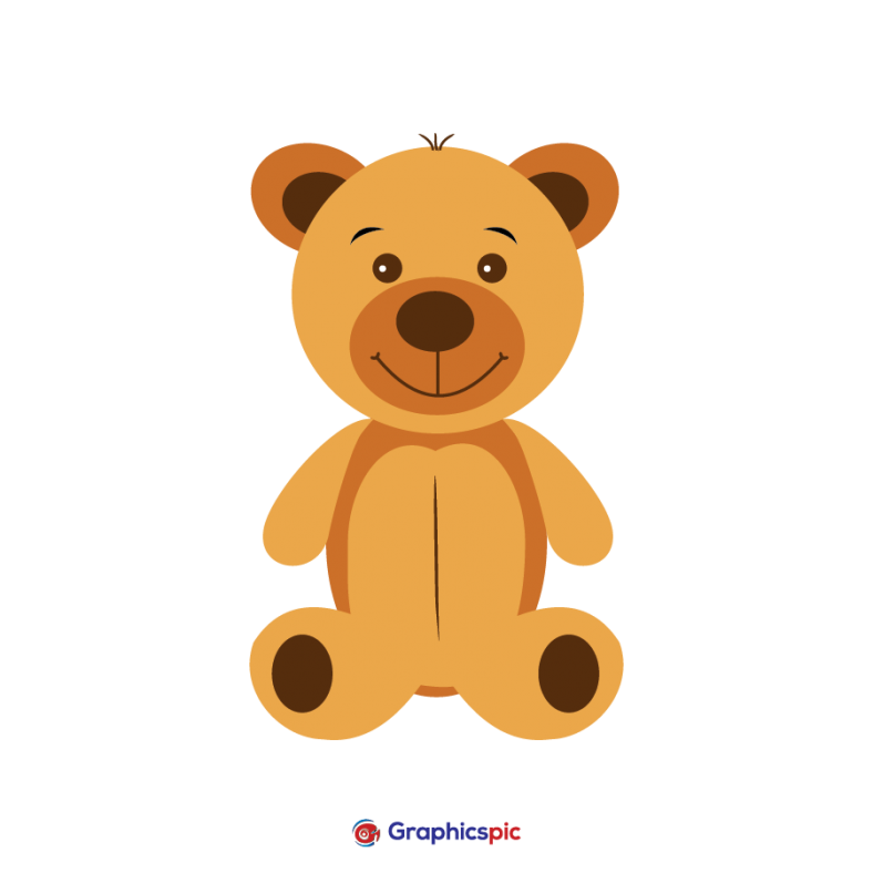 Cartoon teddy bear icon vector illustration - free vector - Graphics Pic