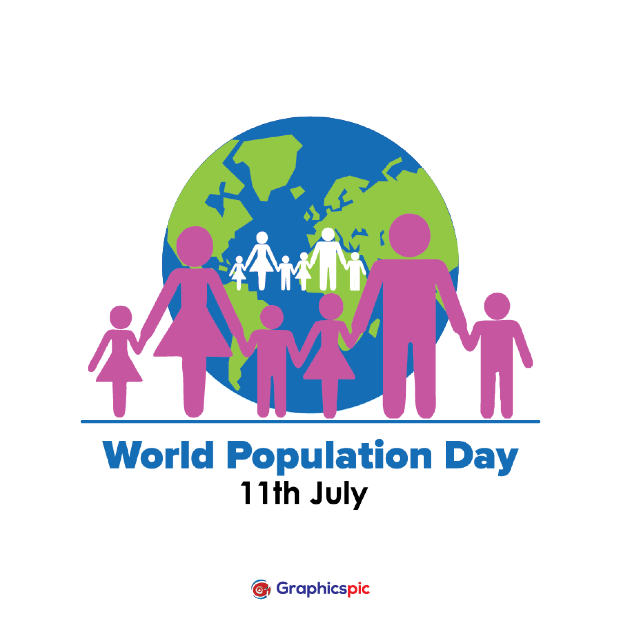 World population day, text design. Typography poster. Vector