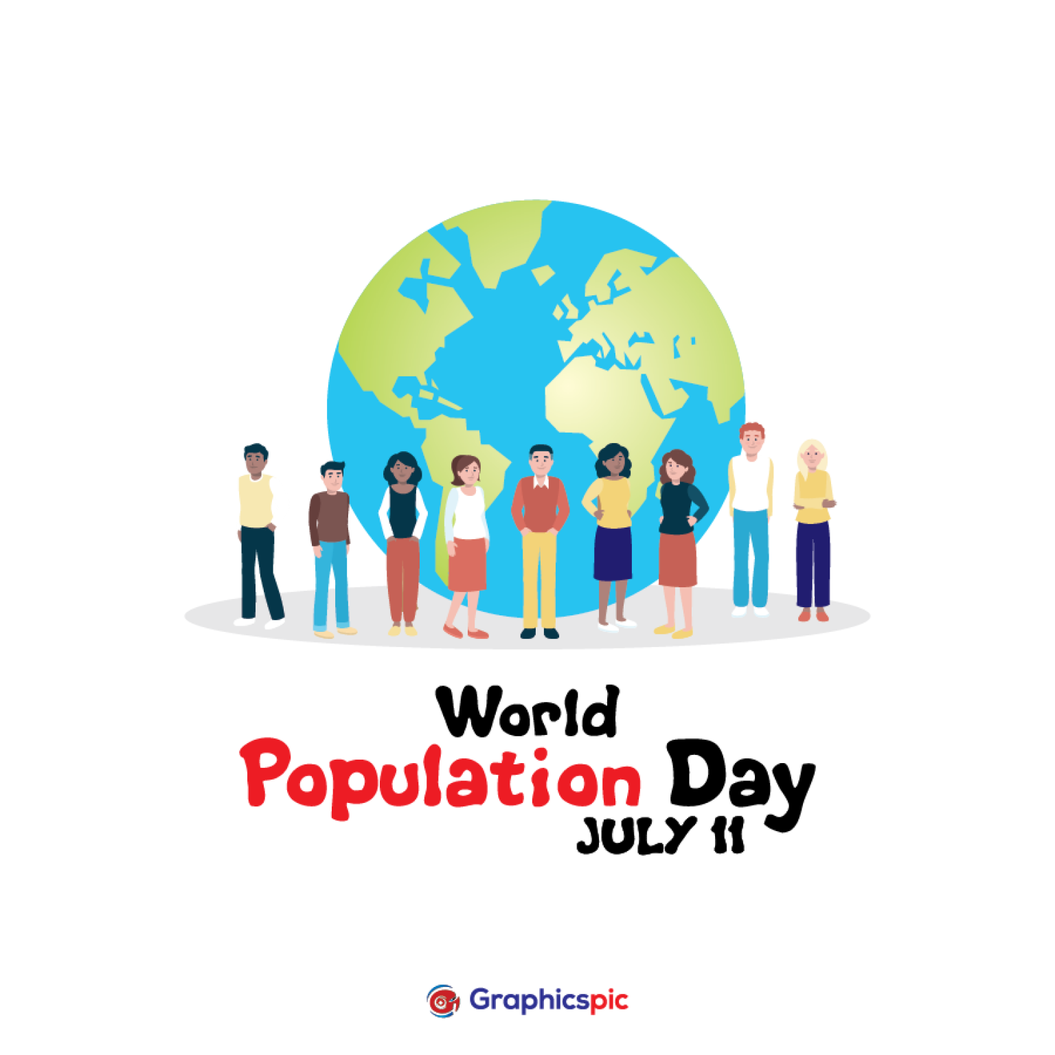 World Population day 11 July Stock Photos, Graphics, Vectors