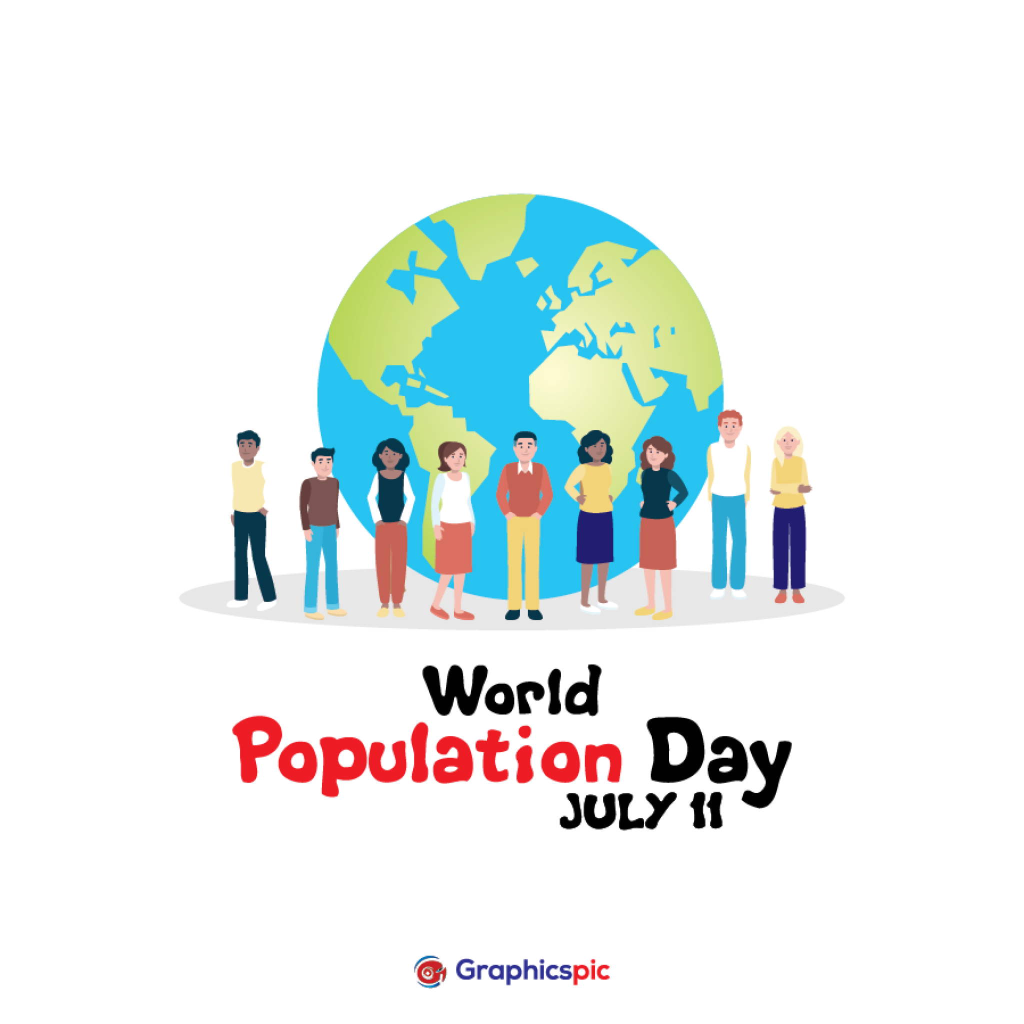 Illustration,Poster and banner design Of World Population day Free