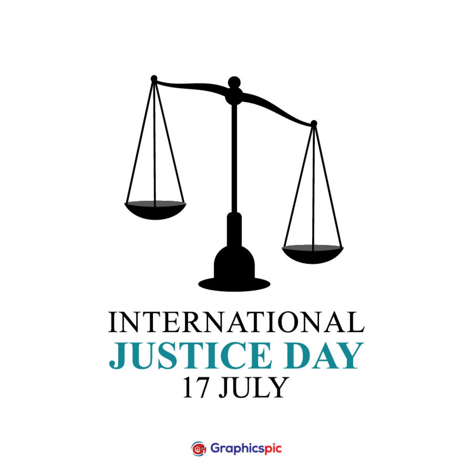 Vector illustration of international Justice Day on July 17. World