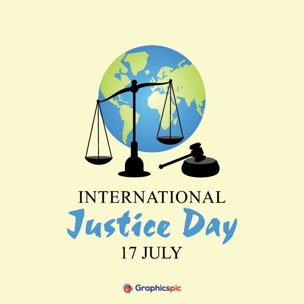 International justice day creative background for print, banner, poster