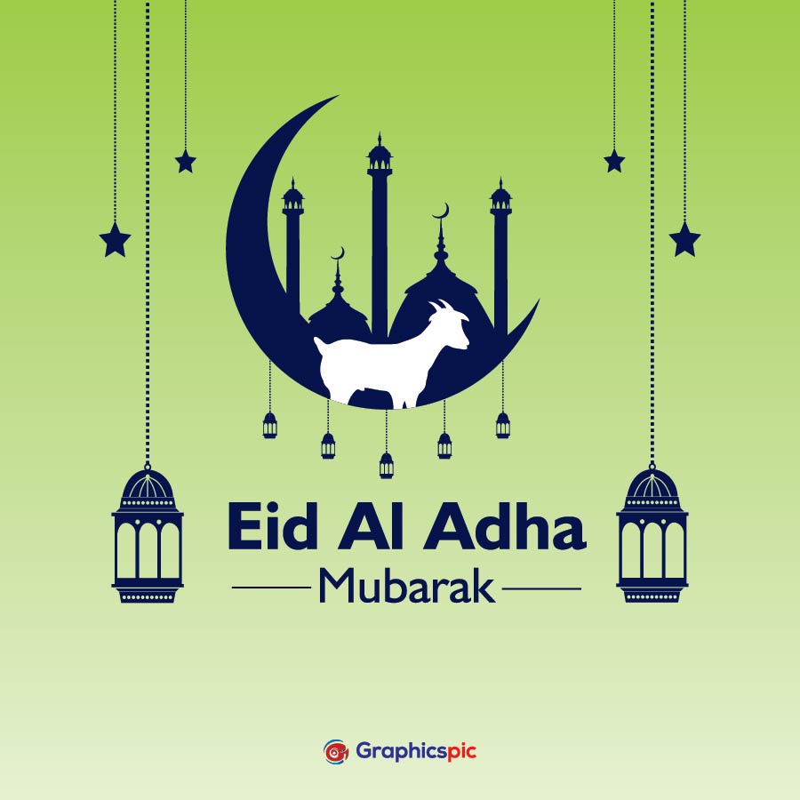 Vector Illustration Of A Muslim Holiday Eid Al Adha Eid Ul Adha Zohal